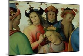 The Marriage of the Virgin, Detail of the Suitors, 1500-04-Pietro Perugino-Mounted Giclee Print