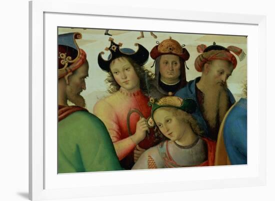 The Marriage of the Virgin, Detail of the Suitors, 1500-04-Pietro Perugino-Framed Giclee Print