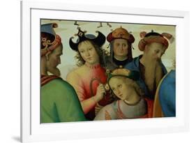 The Marriage of the Virgin, Detail of the Suitors, 1500-04-Pietro Perugino-Framed Giclee Print