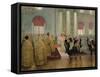 The Marriage of Tsar Nicholas II (1868-1918) and Alexandra Feodorovna (1872-1918) 1894-Ilya Efimovich Repin-Framed Stretched Canvas