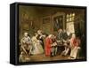 The Marriage Settlement, England, 1700s-null-Framed Stretched Canvas