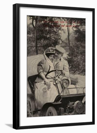 The Marriage Vow to Her He Pops, Then Suddenly the Motor Stops-null-Framed Photographic Print