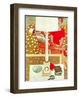 The Marriage Wrecker - Saturday Evening Post "Leading Ladies", March 1, 1958 pg.22-Coby Whitmore-Framed Giclee Print