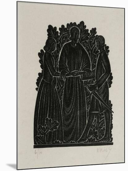 The Marriage-Eric Gill-Mounted Giclee Print