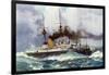 The "Mars" in the Channel Squadron, 1901-Charles Edward Dixon-Framed Giclee Print