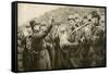 The 'Marseillaise' Played in the Trench, from 'Le Miroir', 17 October 1915-null-Framed Stretched Canvas