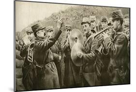 The 'Marseillaise' Played in the Trench, from 'Le Miroir', 17 October 1915-null-Mounted Giclee Print