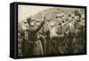 The 'Marseillaise' Played in the Trench, from 'Le Miroir', 17 October 1915-null-Framed Stretched Canvas