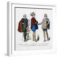 The Marshal of Souvre, M De Bellegarde and M De Pluvinel, 17th Century-null-Framed Giclee Print