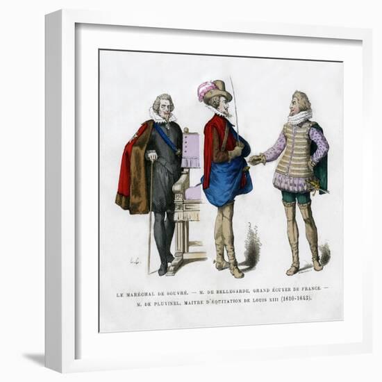 The Marshal of Souvre, M De Bellegarde and M De Pluvinel, 17th Century-null-Framed Giclee Print
