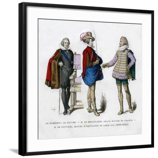 The Marshal of Souvre, M De Bellegarde and M De Pluvinel, 17th Century--Framed Giclee Print