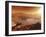 The Martian Sun Sets over the High Walls of Mojave Crater-Stocktrek Images-Framed Photographic Print