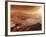 The Martian Sun Sets over the High Walls of Mojave Crater-Stocktrek Images-Framed Photographic Print