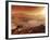 The Martian Sun Sets over the High Walls of Mojave Crater-Stocktrek Images-Framed Photographic Print