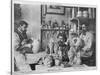 The Martin Brothers in the Studio at the Southall Pottery (B/W Photo)-English Photographer-Stretched Canvas