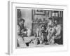 The Martin Brothers in the Studio at the Southall Pottery (B/W Photo)-English Photographer-Framed Giclee Print