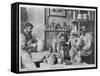 The Martin Brothers in the Studio at the Southall Pottery (B/W Photo)-English Photographer-Framed Stretched Canvas