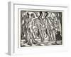 The Martyrdom, from the Travels and Sufferings of Father Jean De Brebeuf, 1938-Eric Gill-Framed Giclee Print