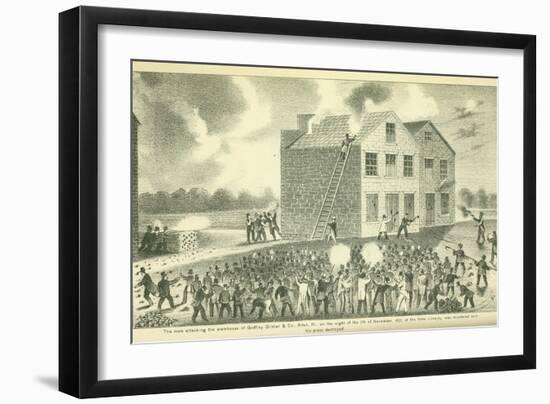 The Martyrdom of Lovejoy, Published by Fergus Print Co., 1881-Henry Tanner-Framed Giclee Print