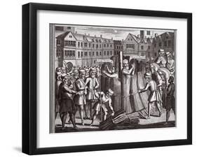 The Martyrdom of Mr John Bradford and John Leaf in Smithfield, Illustration from 'Foxes Martyrs'…-null-Framed Giclee Print