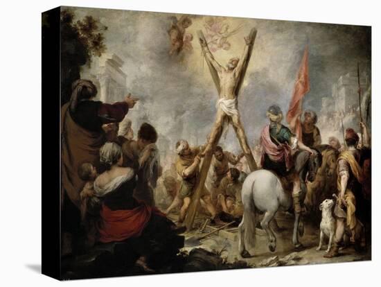 The Martyrdom of Saint Andrew, 1675-1682-Bartolome Esteban Murillo-Stretched Canvas