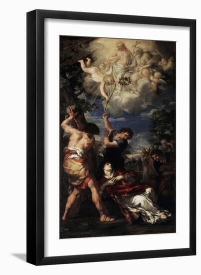 The Martyrdom of Saint Stephen, 1660-Pietro da Cortona-Framed Premium Giclee Print