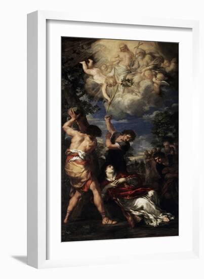 The Martyrdom of Saint Stephen, 1660-Pietro da Cortona-Framed Giclee Print
