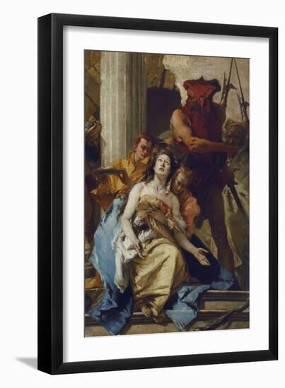 The Martyrdom of St. Agatha, about 1750. (Altarpiece from S. Agata, Lendinara)-Giovanni Battista Tiepolo-Framed Giclee Print