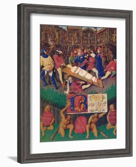 'The Martyrdom of St. Apolline', c1455, (1939)-Jean Fouquet-Framed Giclee Print