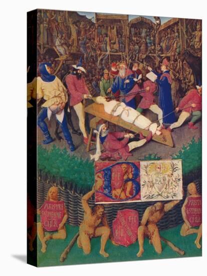 'The Martyrdom of St. Apolline', c1455, (1939)-Jean Fouquet-Stretched Canvas