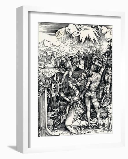The Martyrdom of St Catherine, 1497-Albrecht Dürer-Framed Giclee Print