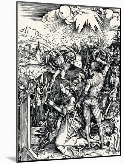 The Martyrdom of St Catherine, 1497-Albrecht Dürer-Mounted Giclee Print