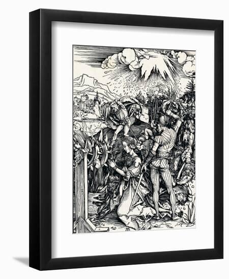 The Martyrdom of St Catherine, 1497-Albrecht Dürer-Framed Premium Giclee Print