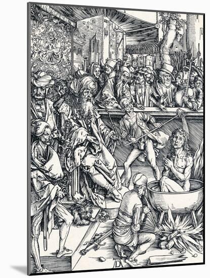 The Martyrdom of St John, 1498-Albrecht Dürer-Mounted Giclee Print