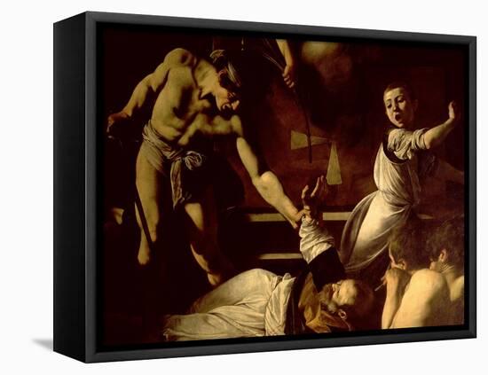 The Martyrdom of St. Matthew, Detail, 1599-1600-Caravaggio-Framed Stretched Canvas