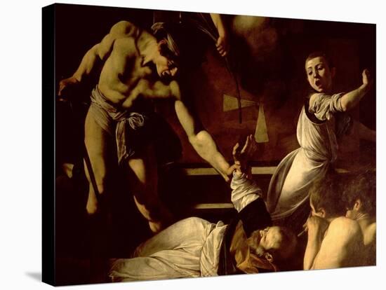 The Martyrdom of St. Matthew, Detail, 1599-1600-Caravaggio-Stretched Canvas