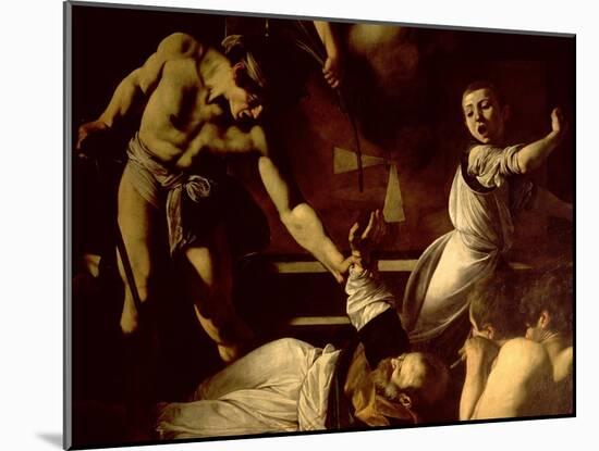 The Martyrdom of St. Matthew, Detail, 1599-1600-Caravaggio-Mounted Giclee Print