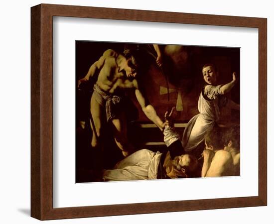 The Martyrdom of St. Matthew, Detail, 1599-1600-Caravaggio-Framed Giclee Print