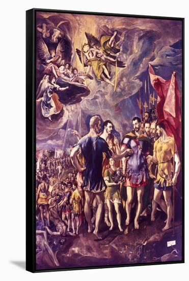 The Martyrdom of St Maurice, 286 (C1580-158)-El Greco-Framed Stretched Canvas