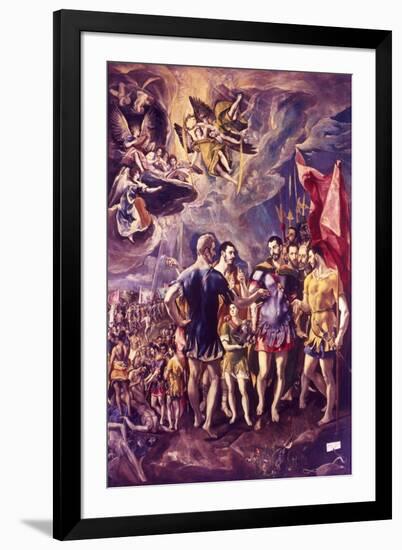 The Martyrdom of St Maurice, 286 (C1580-158)-El Greco-Framed Premium Giclee Print