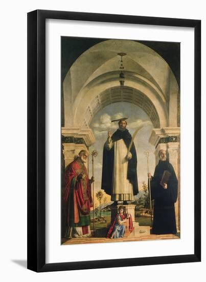 The Martyrdom of St.Peter and 2 Saints-Giovanni Battista Cima Da Conegliano-Framed Giclee Print