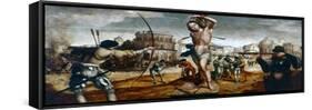 The Martyrdom of St Sebastian, 16th Century-Gregorio Lopez-Framed Stretched Canvas