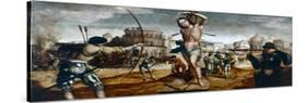 The Martyrdom of St Sebastian, 16th Century-Gregorio Lopez-Stretched Canvas