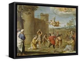 The Martyrdom of St. Stephen-Annibale Carracci-Framed Stretched Canvas