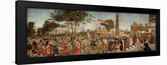 The Martyrdom of the Pilgrims and the Funeral of St. Ursula, from the St. Ursula Cycle, 1490-94-Vittore Carpaccio-Framed Giclee Print