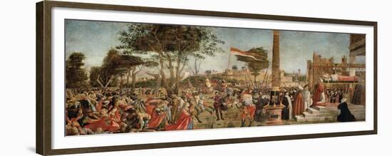 The Martyrdom of the Pilgrims and the Funeral of St. Ursula, from the St. Ursula Cycle, 1490-94-Vittore Carpaccio-Framed Giclee Print