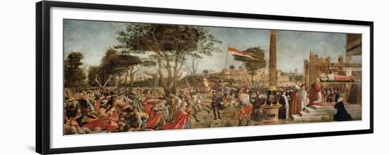 The Martyrdom of the Pilgrims and the Funeral of St. Ursula, from the St. Ursula Cycle, 1490-94-Vittore Carpaccio-Framed Giclee Print