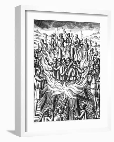 The Martyrdome of Six Men at Brainford, 1558-null-Framed Giclee Print