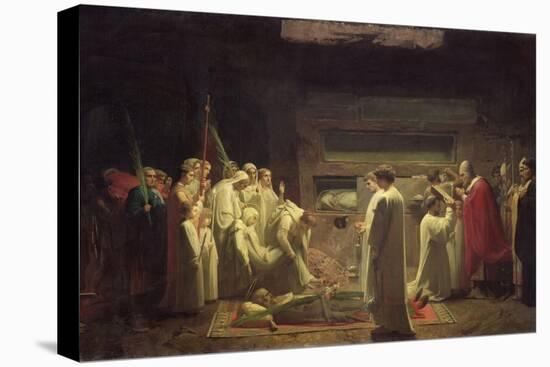The Martyrs in the Catacombs, 1855-Jules Eugene Lenepveu-Stretched Canvas