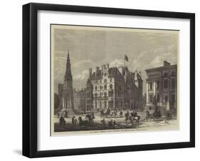 The Martyrs' Memorial, Taylor Institution, and Randolph Hotel, Oxford-null-Framed Giclee Print